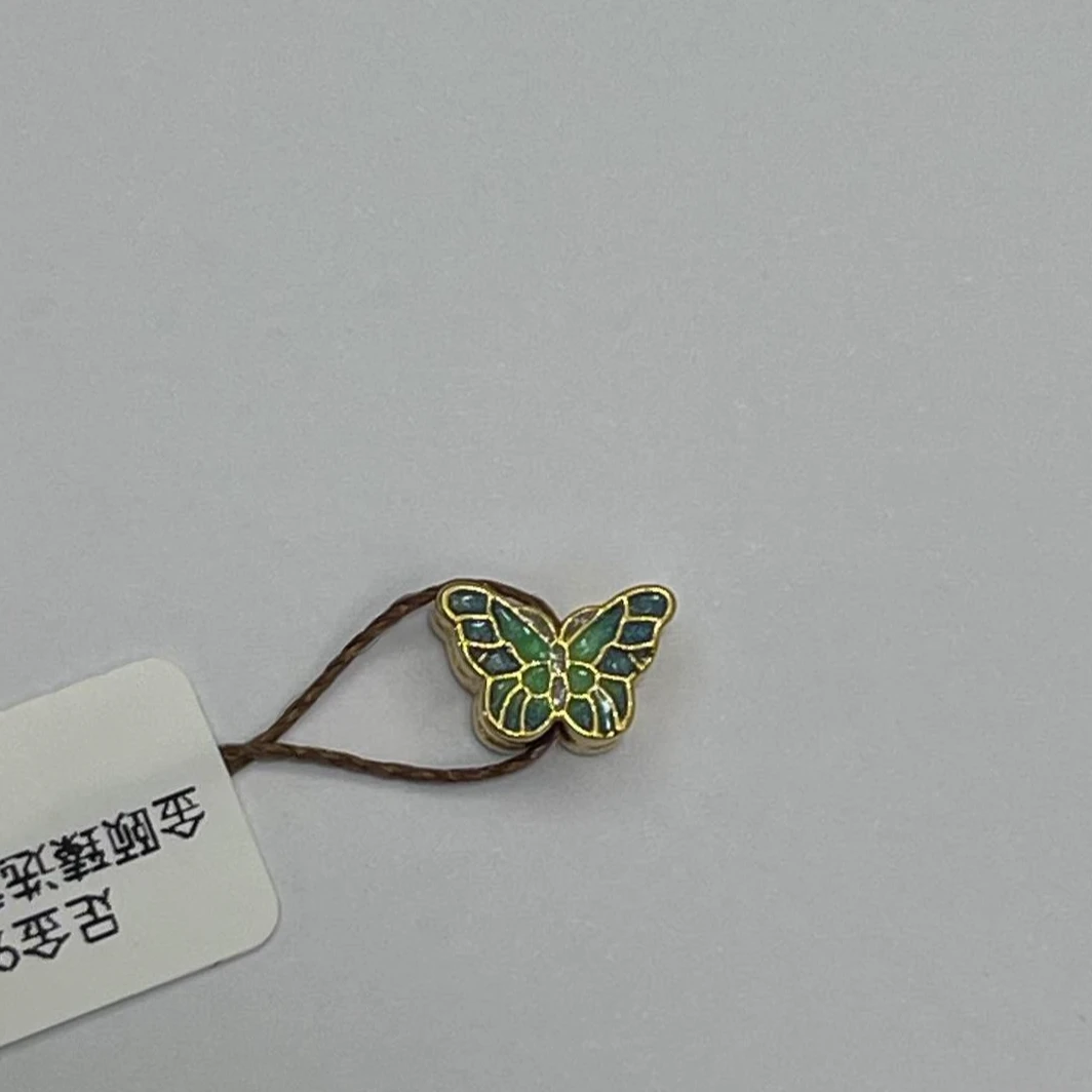 足金999珐琅蝴蝶中穿配件 0041