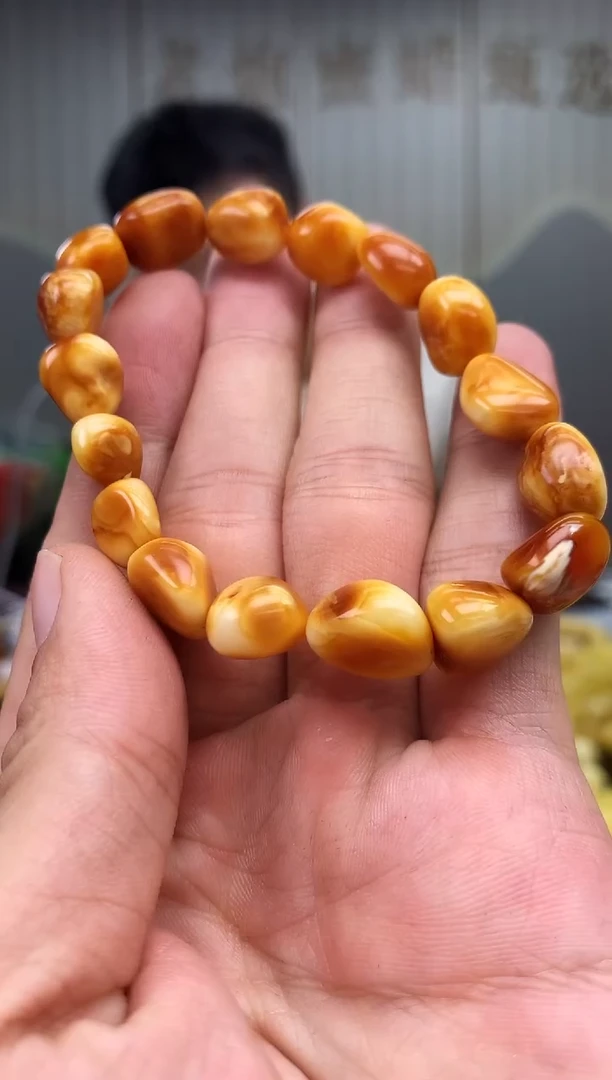 裸石蜜蜡未镶嵌手串卡9
