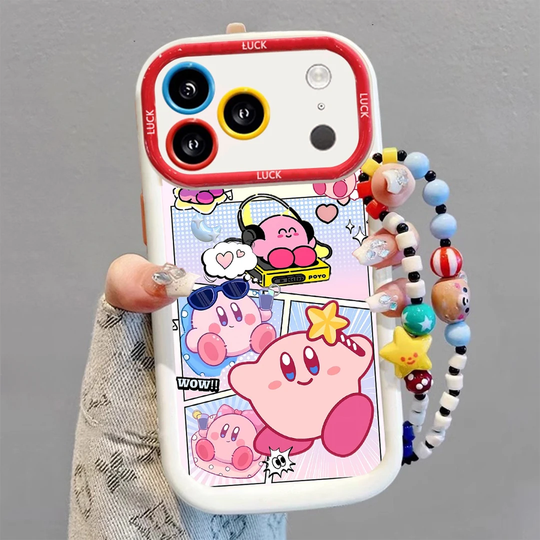 快乐卡比适用苹果17promax手机壳iphone16pro卡通苹果15可爱防摔