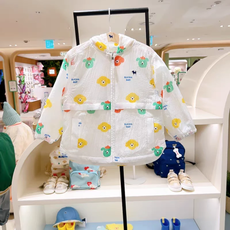 067-韩国童装宝宝卡通狗狗轻薄连帽夹克外套373