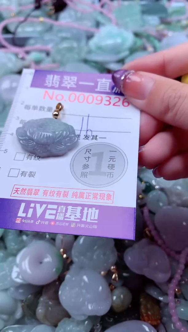翡翠未镶嵌吊坠(不含链)9326