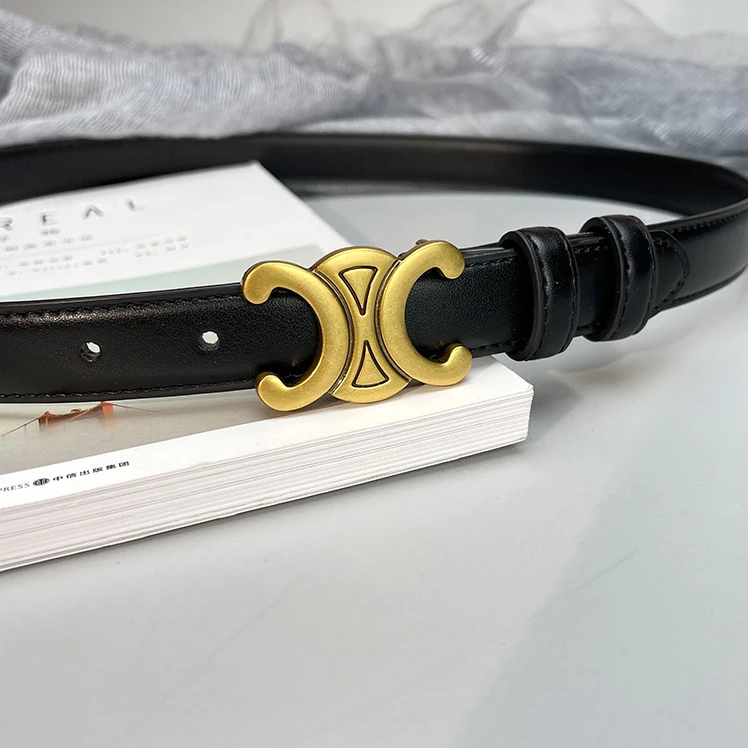 女士真皮凯旋门时尚百搭牛仔裤简约装饰潮流腰带女裤带