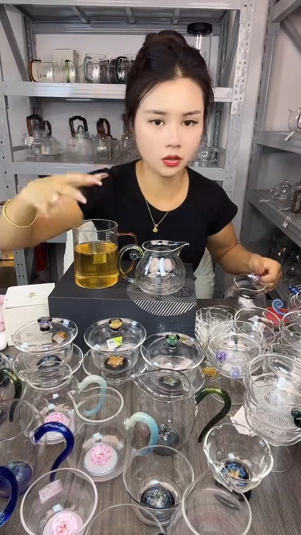 手工艺品玻璃禾器 浮莲迷翠公道杯 孤品
