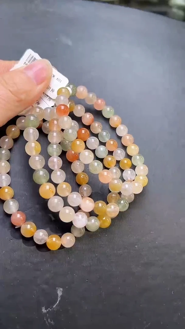 未镶嵌手串水晶多样性发一 彩兔毛手串7m+ M51237X