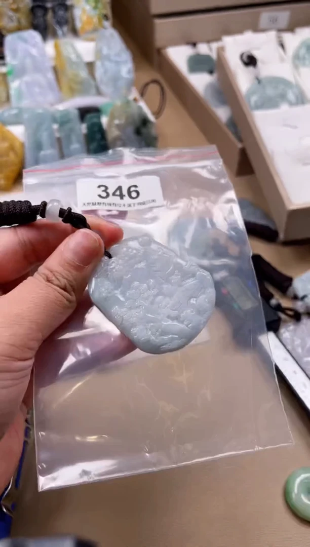 【闪购商品】翡翠颈饰未镶嵌天然缅甸A货翡翠微瑕346