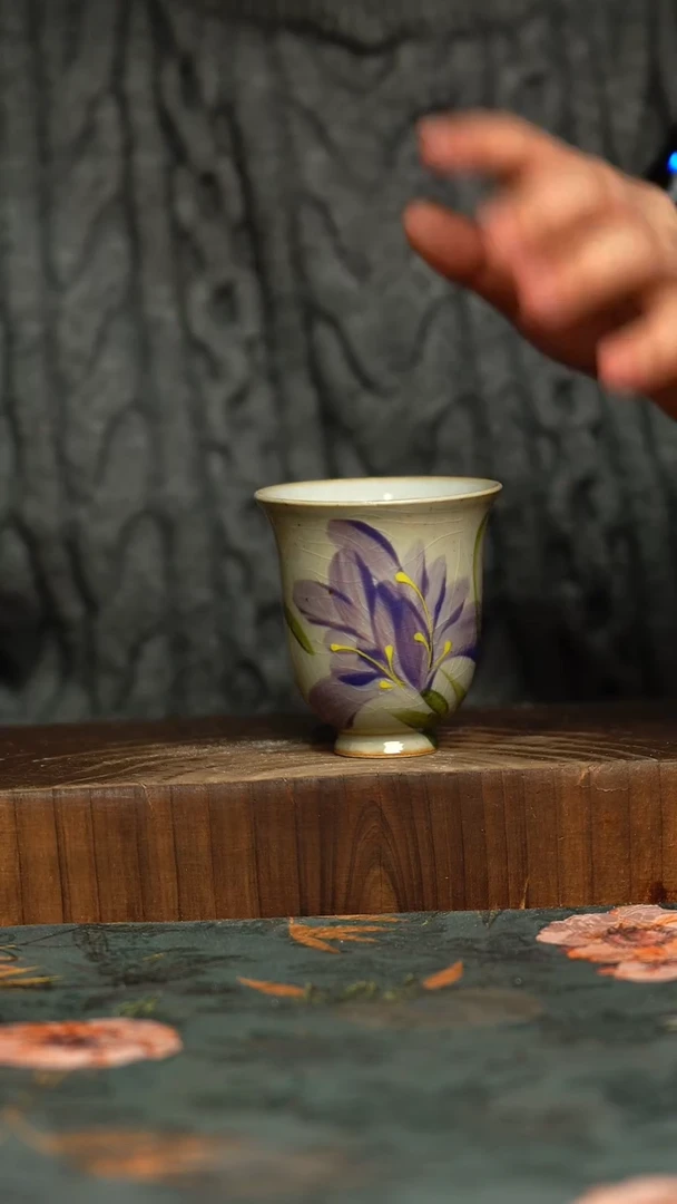 杯釉下彩手工手绘同款陶器