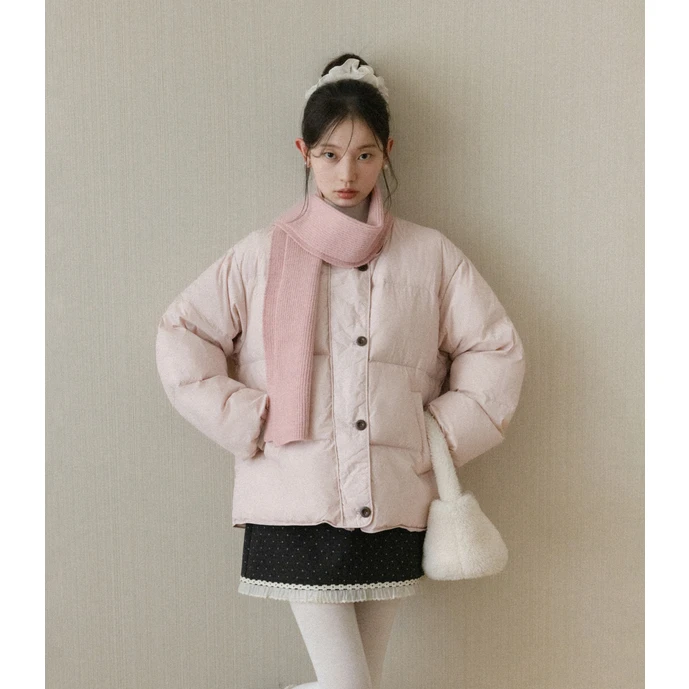 羊城故事韩系减龄甜美休闲加厚羽绒服 Y2511x配围巾羽绒服x81067