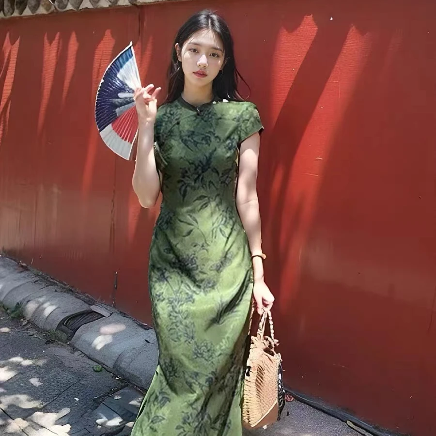 众和梦春姿新中式国风高端精致气质绝美收腰改良旗袍9205