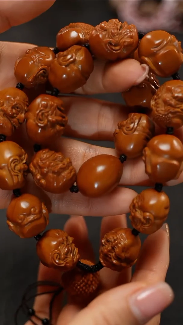 橄榄核手串/手链九林核雕文玩作品