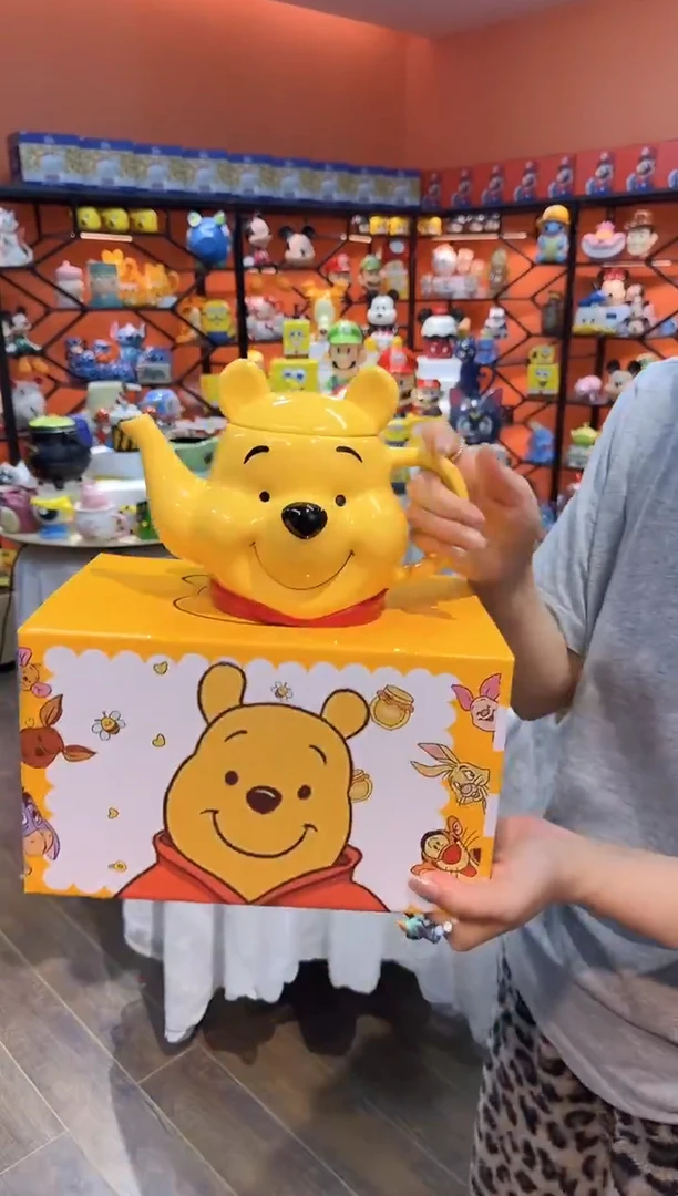 瓷片@@维尼熊陶瓷水壶（礼盒）