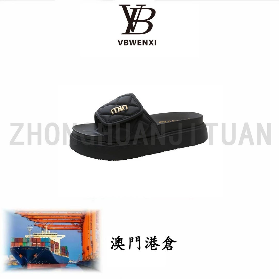 网红百搭拖鞋女夏2025新款外穿韩版ins松糕厚底一字凉拖休闲学生