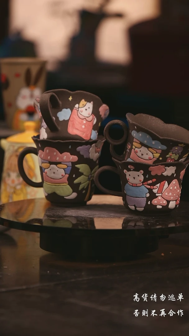 陶瓷随机一个景德镇可爱设计师款陶瓷