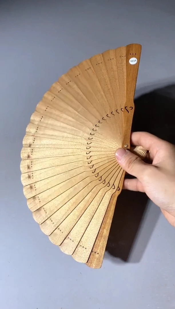 金丝楠103号18cm金丝楠木小叶桢楠扇子