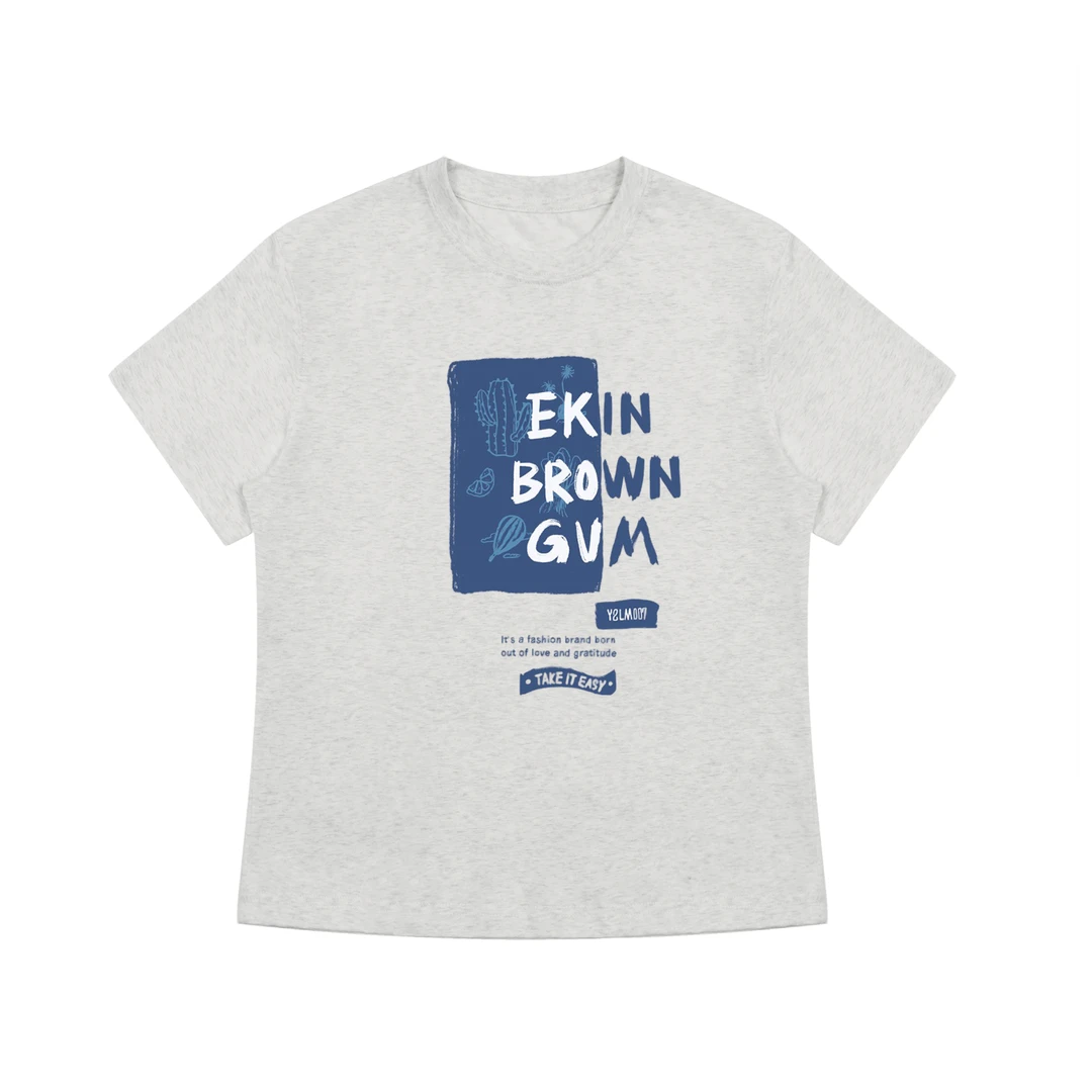 【自制】杜邦索罗娜冰感T圆领夏季新款蓝砖【女款】