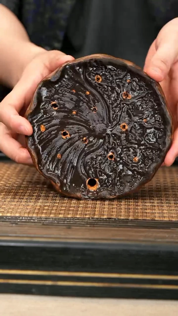 茶壶紫砂10《枯荷》储水壶承