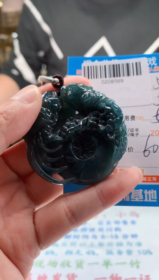 颈饰未镶嵌翡翠天然翡翠A货拍一发一