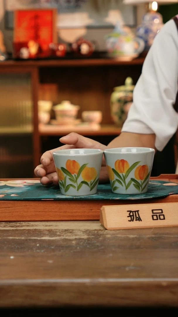 摆件景德镇纯手工釉下彩精品茶具