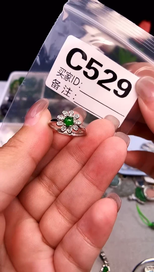 吊坠(不含链)银S925镶嵌翡翠1