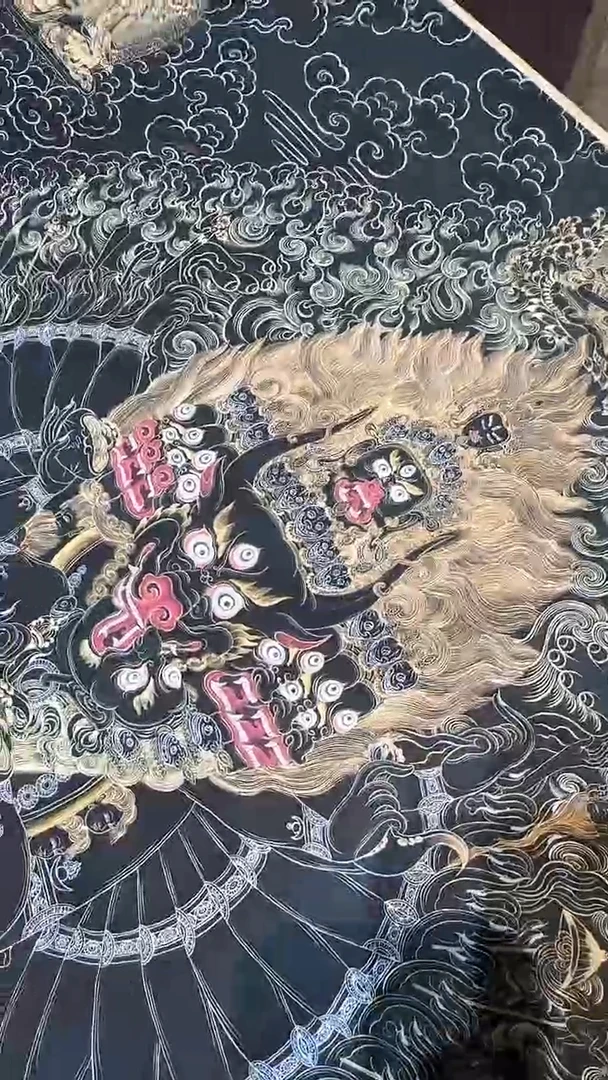 卷轴画【主播精品】高端卷轴画——唐卡大威德