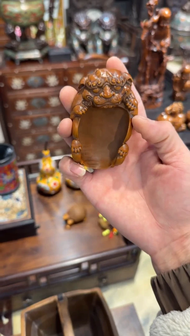 木木头款福狮茶则98