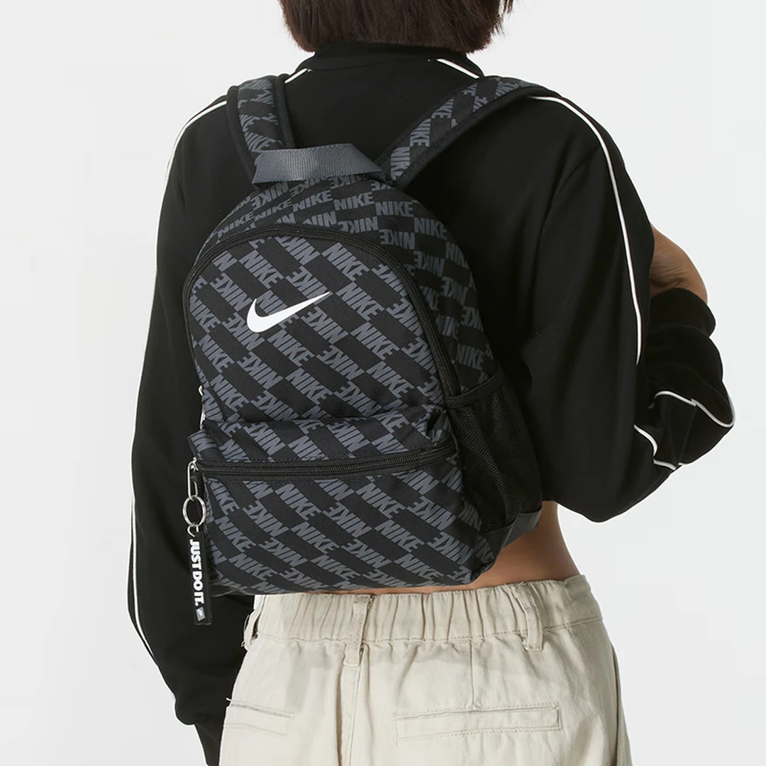 NIKE/耐克【胜道体育】时尚印花百搭双肩包男女同款 黑色HV6481010
