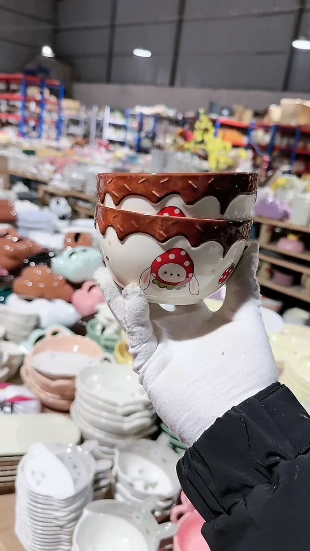 【闪购商品】瓷片2个米饭碗微瑕 凑满20元包邮