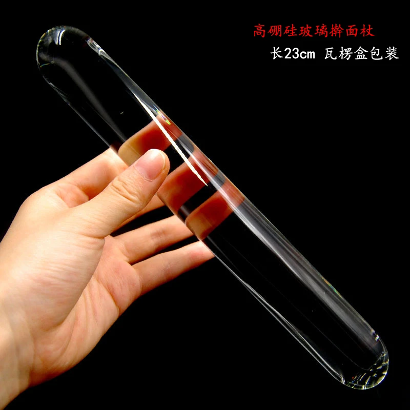 高硼硅玻璃圆头不易发霉好清洗玻璃棒擀面杖包邮家用高档手工创意