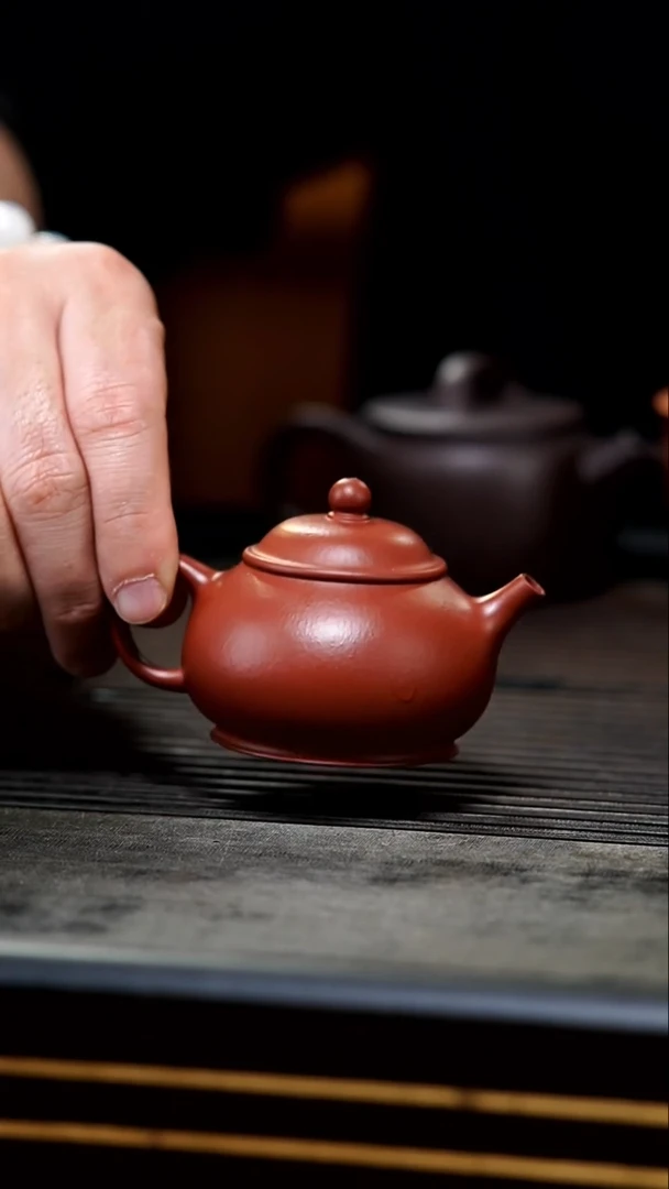 【闪购商品】紫砂茶壶13-瑕疵半手朱泥小潘壶90cc