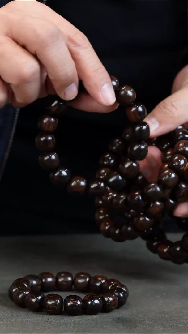 贡木手串/手链615002-贡木13x14金星黑龙