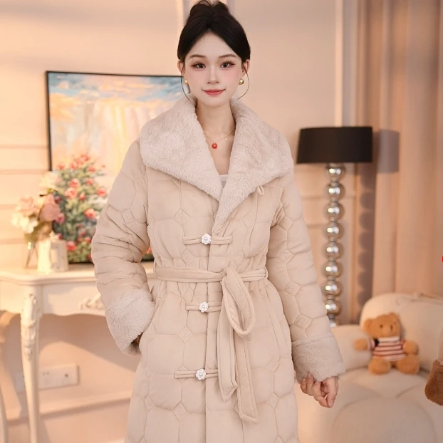 查理夫人【芙雪】套装2025新款睡衣女三层夹棉冬季加绒加厚睡衣