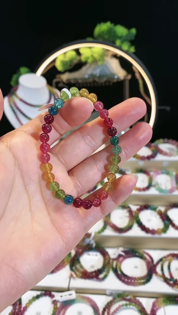 【闪购商品】碧玺手链未镶嵌 G2617060素圈颜色微差