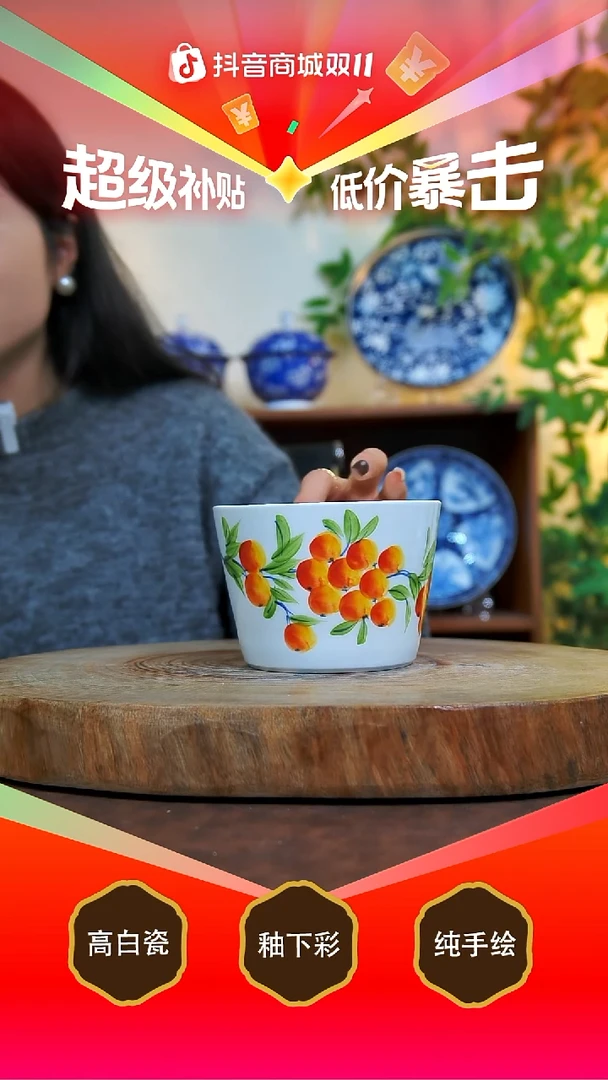 壶承白泥景德镇手工手绘陶瓷【食品级】