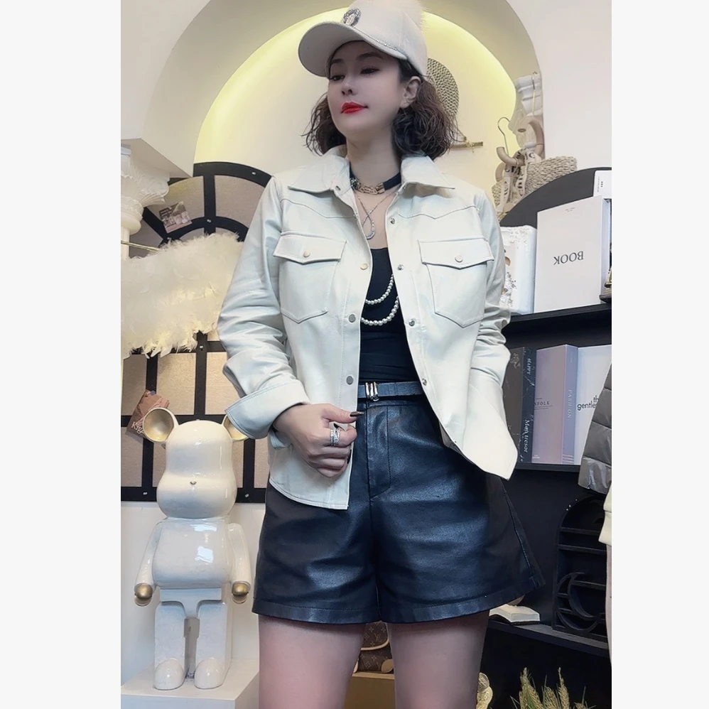 D26 010315 【带脏带残无售后】皮衣女新款百搭皮衣皮夹克机车服