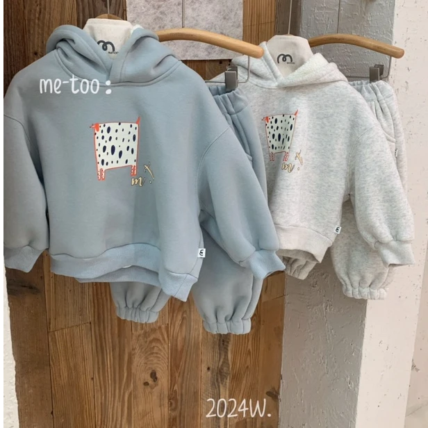 觅兔酱2024加厚羊羔绒幼儿园套装2色入（no退换）