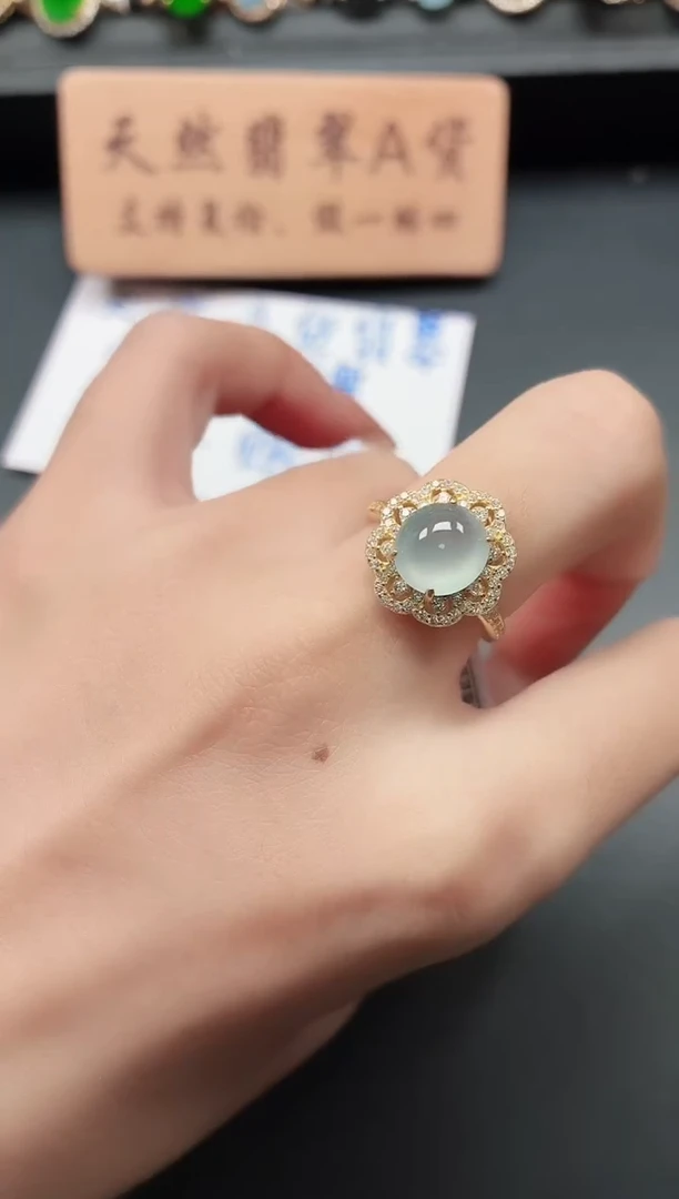 银S925镶嵌戒指翡翠111111