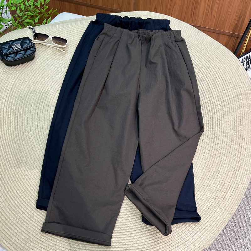 必魅-韩版2025新款弹力显瘦百搭九分裤直筒裤九分裤休闲裤68111