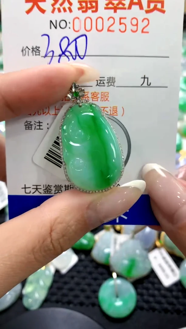 翡翠18K金镶嵌颈饰1111111111111111