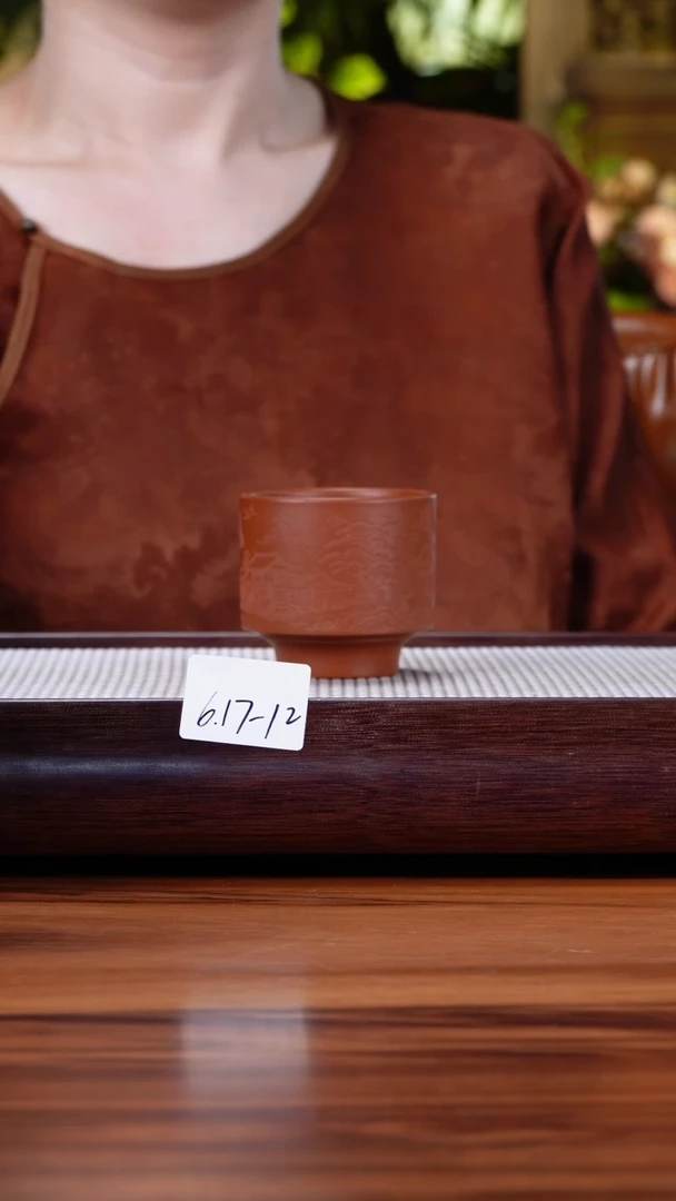 紫砂茶具6.17-12机刻 朱泥 主人杯