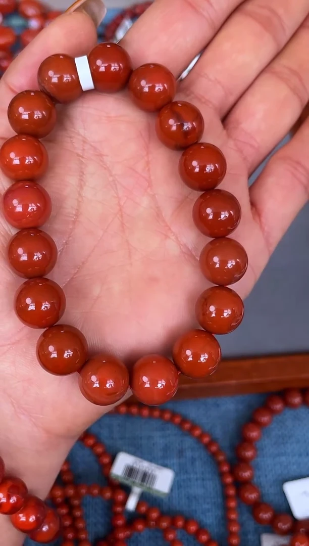 未镶嵌手串南红玛瑙N38凉山瓦西料单圈