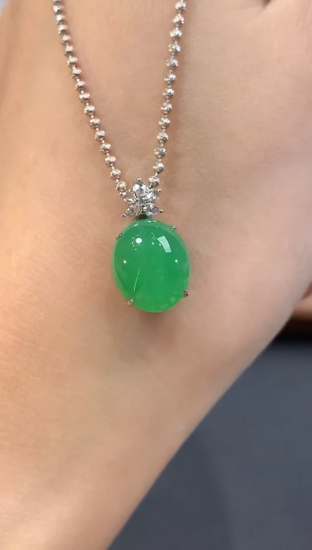 吊坠(不含链)18K金镶嵌翡翠a58   多样性一件发货