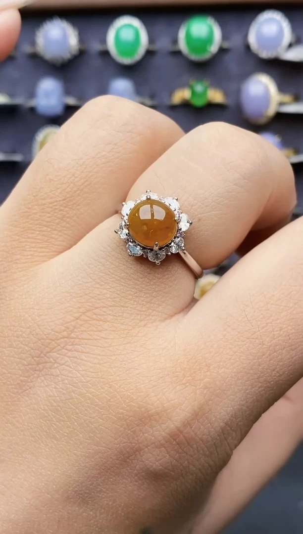 银S925镶嵌戒指翡翠1041