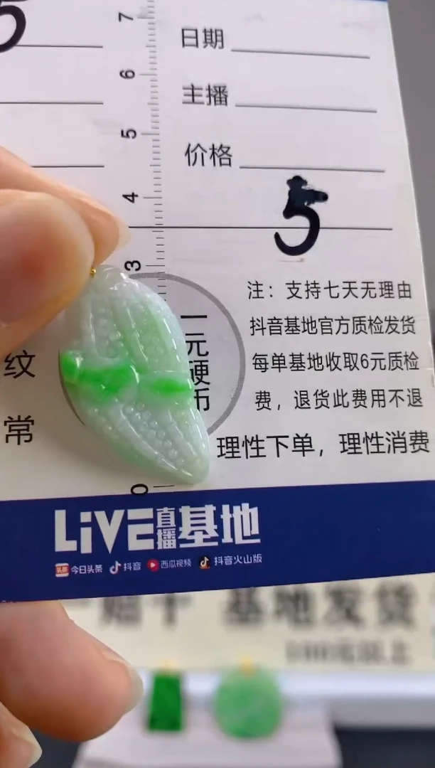 【闪购商品】翡翠颈饰18K金镶嵌天然A货翡翠   5