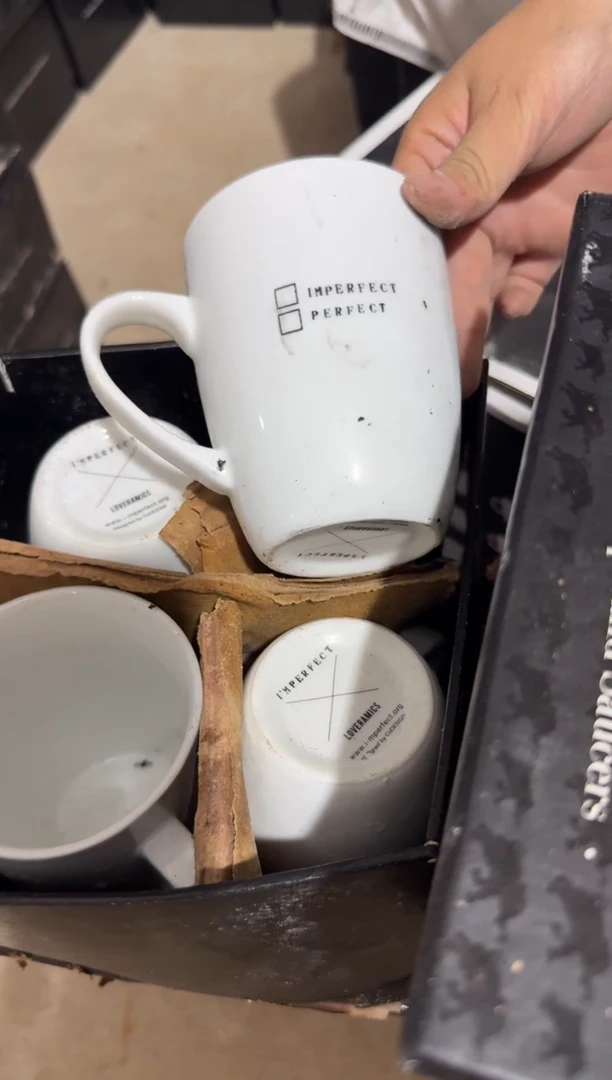 摆件老库存出口四杯微瑕请慎拍