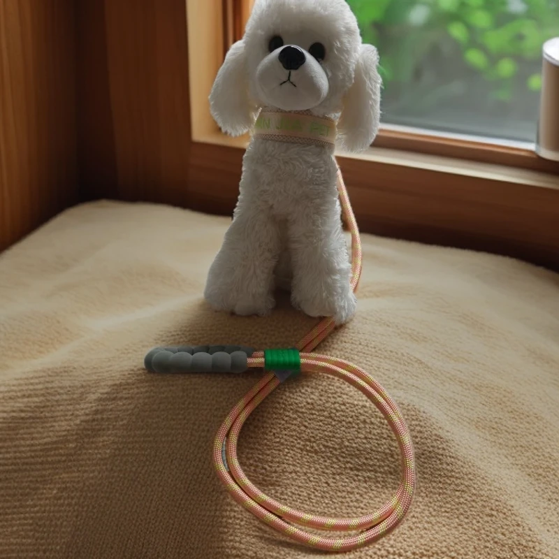 狗狗牵引绳遛狗P绳P链项圈可斜跨狗绳大中小型犬外出通用腰牵绳子
