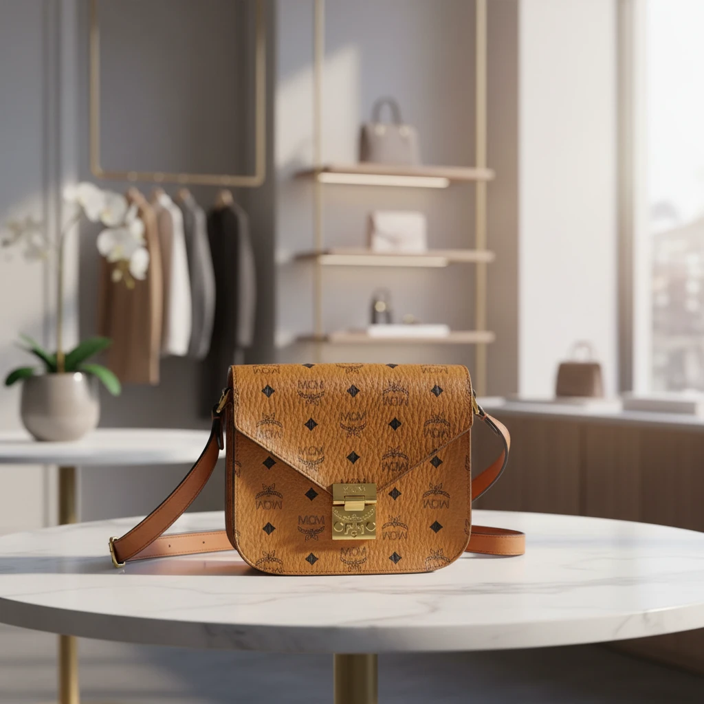 95新 MCM  干邑色马鞍包  1818 8259