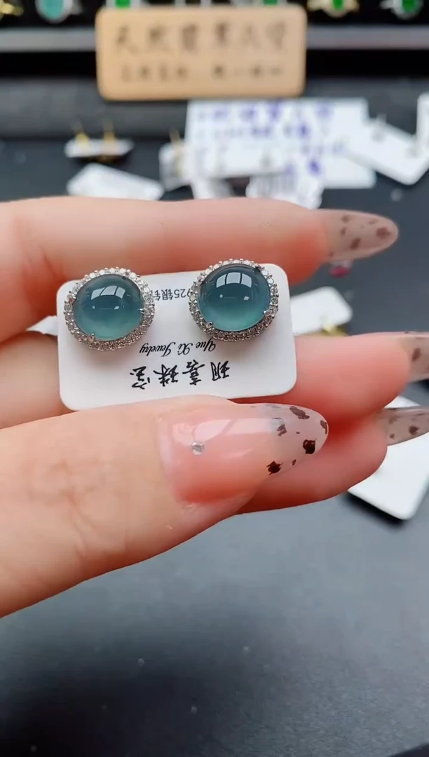 银S925镶嵌戒指翡翠1