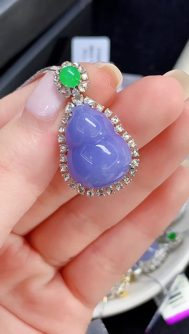 吊坠(不含链)18K金镶嵌翡翠LSR