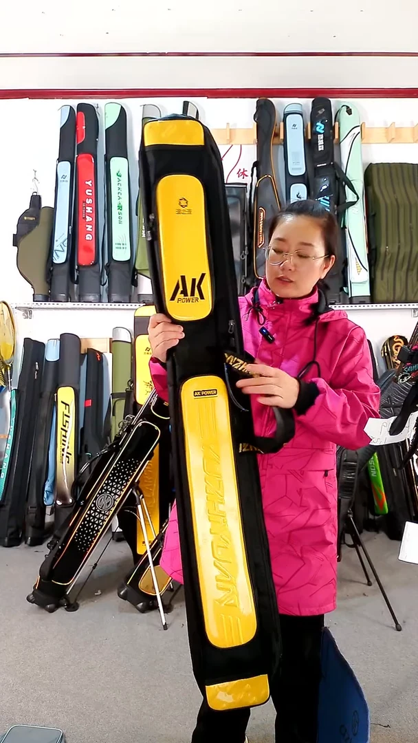 品牌杆包【帆布复合加厚面料】1.3米双层钢丝包(130*14*14)单肩背