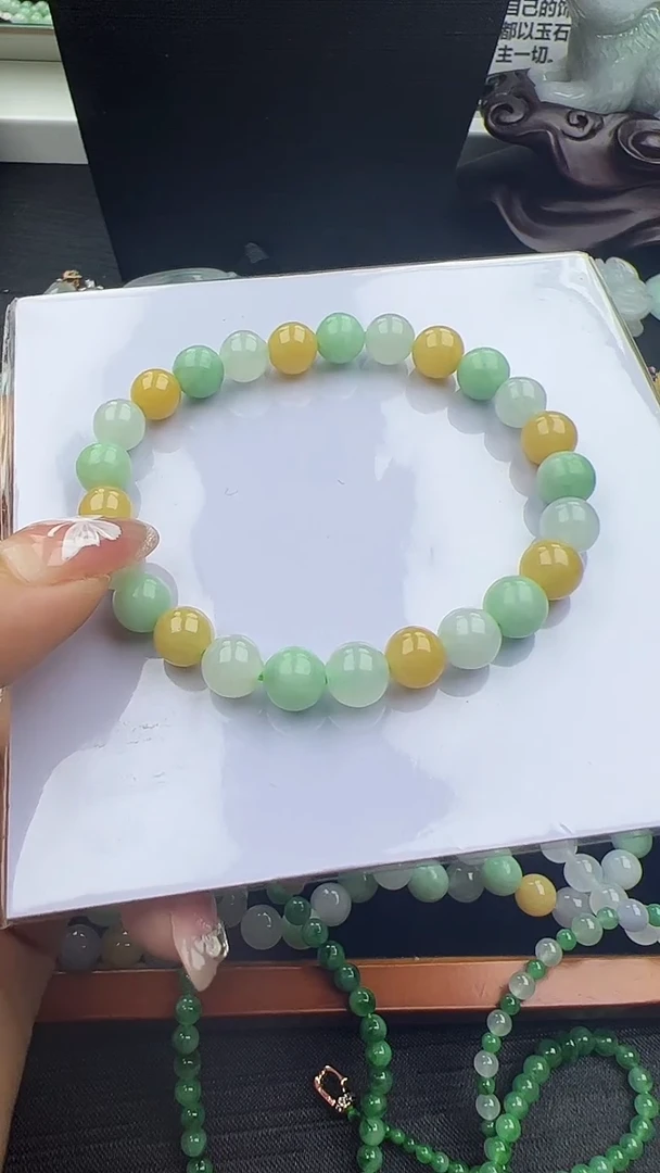未镶嵌手链翡翠玉珠
