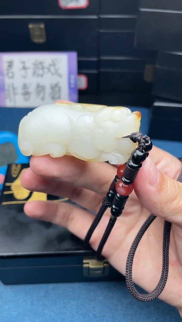 颈饰未镶嵌和田玉柳***钓1